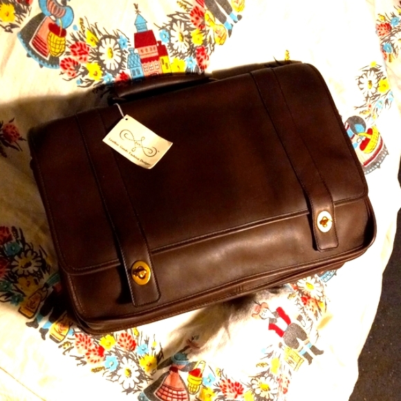 Kani Leather Trio Compartment Briefcase - Picture 1 of 10